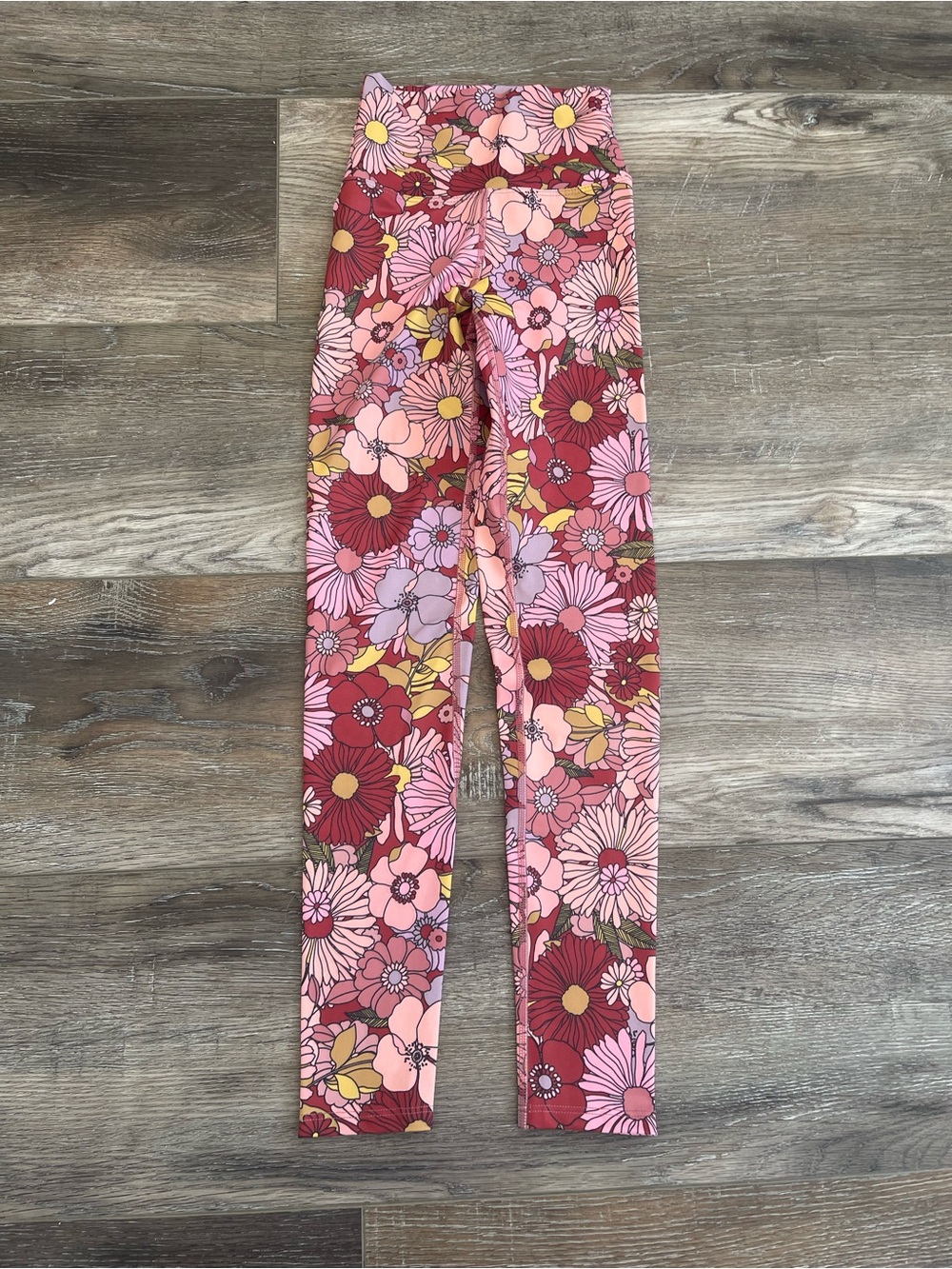 Beach Riot Pink Multi Floral High-Waist Leggings NWT size XS